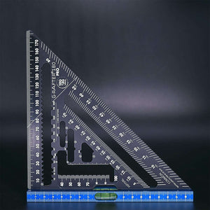 TrigJig G-Rafter 180 PRO rafter square with level black and blue
