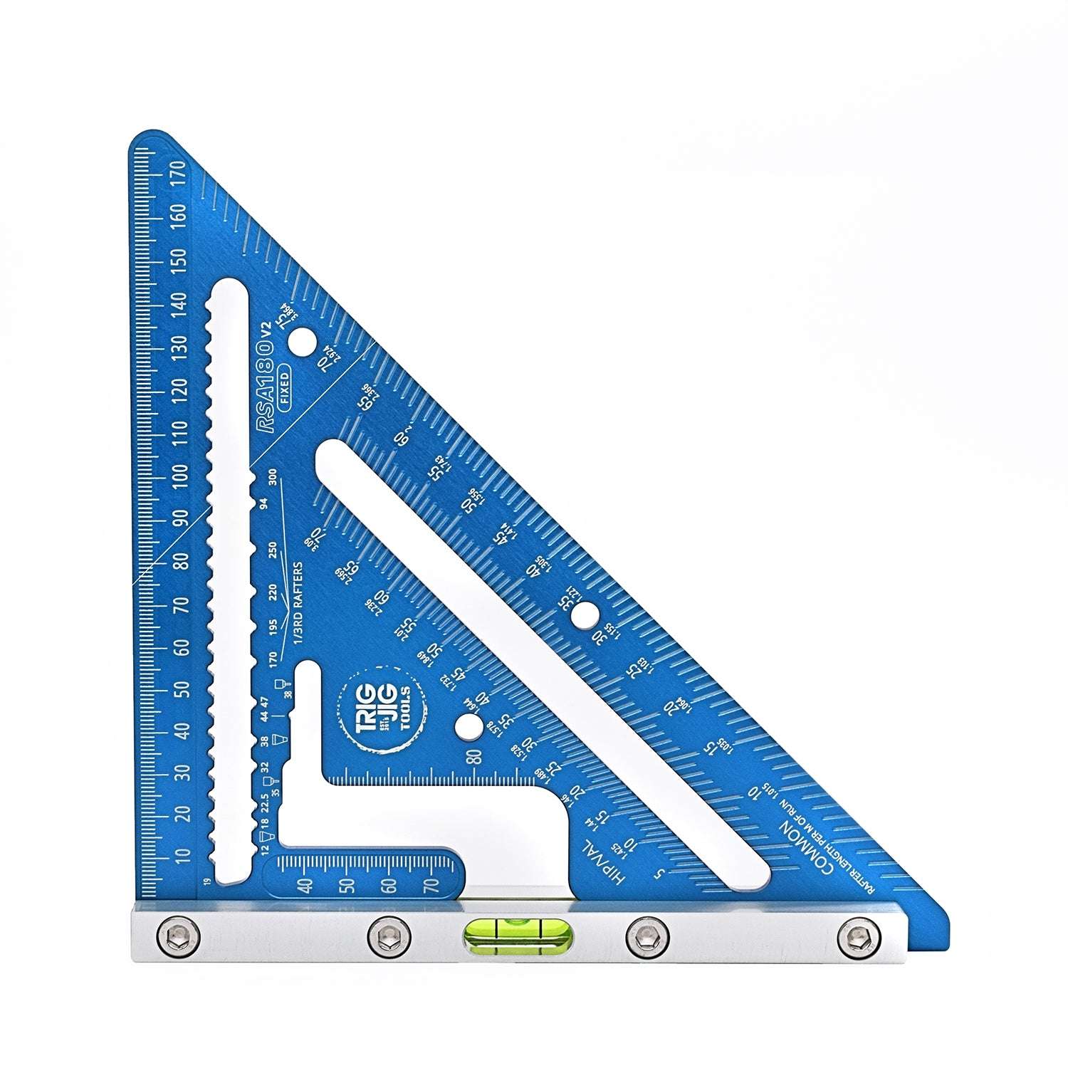 Rashed Square RSA180 Fixed Rafter Square with a level | TrigJig Tools UK - TrigJig UK